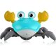 thumbnail image 1 of Bebé gateando cangrejo bebé boca abajo juguetes para niños, juguete de desarrollo de aprendizaje interactivo para niños pequeños con evitar automáticamente obstáculos, batería recargable incorporada, 1 of 5