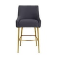 thumbnail image 3 of TOV Furniture Beatrix 25.6" Velvet Counter Stool in Pleated Dark Gray, 3 of 6