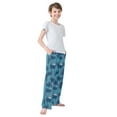 thumbnail image 4 of FORMRS Kids Pajama Pants with Pockets Size 11-12Y Boys Lounge Sleep Bottoms, Blue Forest Cat Pattern, 4 of 8