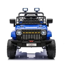 CazToi 12V Kids Ride On Car Remote Control 4 Wheel Suspension Battery Display LED Lights Music for Boys Girls
