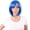 Bright Blue, variant on 12 Inch/30 cm Short Bob Straight Side Bangs Synthetic Fiber Heat Resistant Hair Party  Wig (Bright Blue)