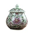 thumbnail image 4 of Tarros de jengibre redondos mayimx Chinoiserie Tarro de jengibre de cerámica con tapas selladas, 4 of 9