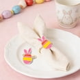 thumbnail image 5 of LEFTHIGH Home Easter Egg Metal Napkin Ring - 1.5 Inch Colorful Cute Bunny Buckle for Western Restaurant, Family Table Setting, Party Decor Home Needs, 5 of 6