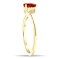 thumbnail image 3 of SZUL Women's Solitaire Pear Shaped Garnet Wave Ring in 10K Yellow Gold, 3 of 5
