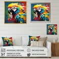 thumbnail image 4 of Designart "Pop Art Portrait of a Macaw Parrot" Animals Framed Wall Art Decor - Modern Blue Parrot Entryway Framed Wall Art Print, 4 of 6