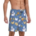 thumbnail image 2 of Wukai Chicken Family Men’s Short Pajama Pants With Pockets Soft Sleep Pj Shorts for Men-Small, 2 of 6