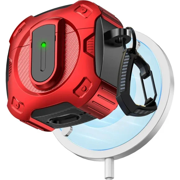 Case for AirPods 4th Generation 2024 Compatible with AirPods 4 Generation, with Locking Feature, Military Grade Drop Protection, Works with MagSafe