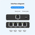 thumbnail image 2 of 1000Mbps Ethernet Adapter LAN Internet Splitter Cat 6 RJ45 Gigabit Switch for PC Laptop TV Box Router 1 to 4, 2 of 7