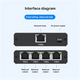 thumbnail image 2 of Adaptador Ethernet de 1000 Mbps, Divisor de Internet LAN, Conmutador Gigabit Cat 6 RJ45 para PC, Portátil, TV Box, Enrutador 1 A 4, 2 of 5