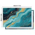 thumbnail image 6 of Blue and Gold Marble Sparkle Waves Pattern Summer Placemats Table Placemats Set Of 4-Linen Kitchen Washable Placemats Table Mats 11.8"x17.7" Non-Slip Heat Resistant, 6 of 6