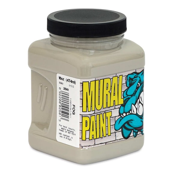Chroma Acrylic Mural Paint - Fog, 16 oz Jar