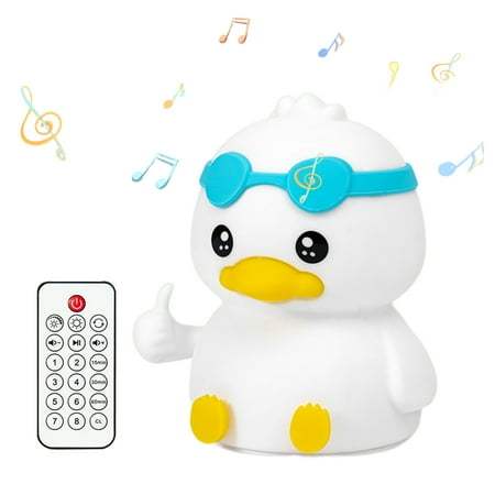 

Silicone Duck Bedside Light 3-Gear Dimmable 1200mAh Built-in Music for Kids Room