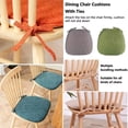 thumbnail image 5 of Pakyozj Chair Pads for Dining Chairs with Ties, Seat Cushions for Kitchen Chairs Farmhouse, D-Shaped Dining Room Chair Cushions Non Slip, Thick Washable Chair Cushion Pads 16*16in, 5 of 8