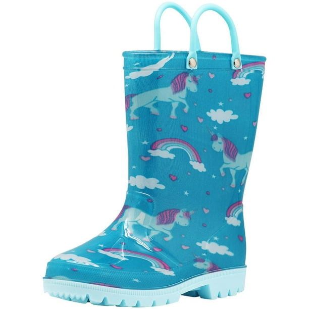 NORTY - Norty Little Big Kids Girls Waterproof PVC Rain Boots, 41279 ...