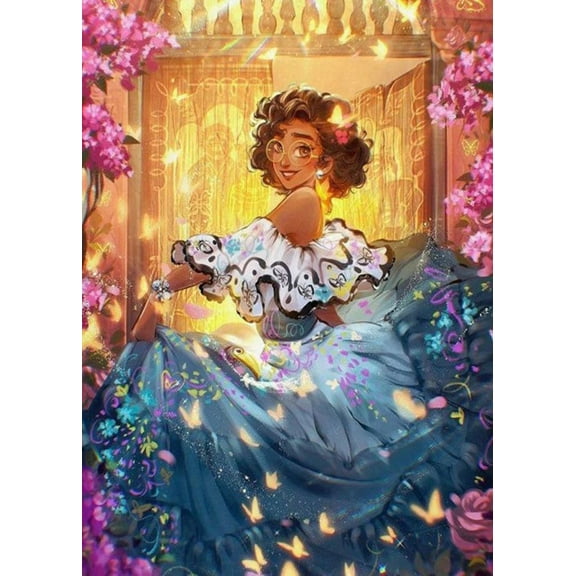 DIY Diamond Art Painting Kits for Adults Full Drill Encanto Gem Art Kits with Crystal Rhinestone Paint with Diamond for Home Wall Decor(12"x16")