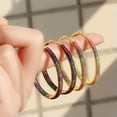 thumbnail image 4 of Multicolor Gold Color CZ Big Round Hoop Earring for Women Luxury Fashion Jewelry, 4 of 9