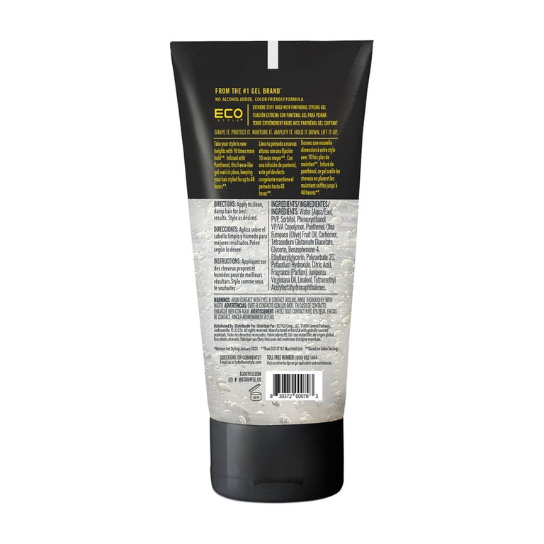 ECO STYLE GEL Extreme Stiff Hold 6 OZ with Panthenol - Walmart.com