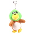 thumbnail image 4 of Lindo llavero de peluche de pato que pone huevos, juguete para bolsos, recuerdos de fiesta Marrón Verde, 4 of 9