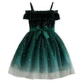 thumbnail image 1 of Robes pour Fillettes Épaules Dénudées avec Appliqué de Sequins Tulle Taille Ajustable Robe de Soirée Robe Fille Taille 2-3T, 1 of 8
