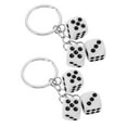 thumbnail image 4 of Liukekj 2pcs Resin Dice Keychain Set Cute Bag Charms Unique Keychain Accessories Decorative Hanging Stylish Purse Charm Pack, 4 of 10