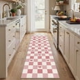 thumbnail image 2 of GENIMO 2'x7' Minimalist Runner Rug, Machine Washable Non Slip Low Pile Hallway Runner Rug for Kitchen Laundry Room, Blush Cream, 2 of 7