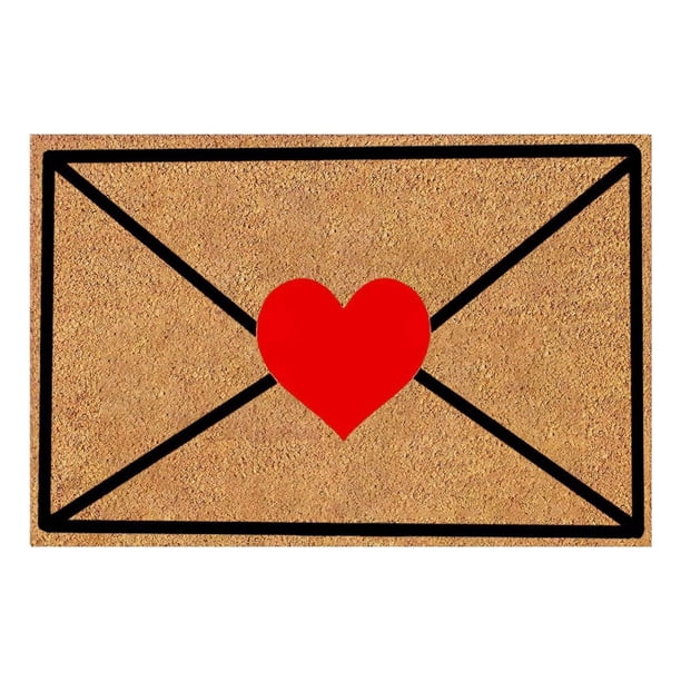 Alfombra Ganfancp Día de San Valentín Decoración Puerta Mat Antideslizante Interior Exterior 1X