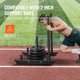 thumbnail image 4 of VEVOR Trineo de entrenamiento con pesas, trineo de potencia de empuje y tracción, entrenamiento de resistencia y fuerza física, equipo de entrenamiento de acero para ejercicios atleticos, negro, 4 of 9