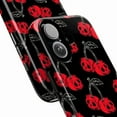 thumbnail image 2 of Gothic Cherry Skull iPhone Case, Red Skull Fruit Pattern on Black Background – Edgy Alt Aesthetic Protective Cover for iPhone 16 15 14 13 12 11 Pro Max Plus Mini, 2 of 6