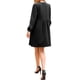 thumbnail image 3 of Vestido de mujer Inspire Chic, vestido casual de manga larga con lazo frontal, vestido tunic lindo, M negro, 3 of 6