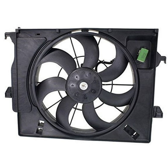 Dual Radiator and Condenser Fan Assembly - Cooling Direct Fit/For HY3115136 12-14 Hyundai Accent Sedan Hatchback, 12-16 Veloster Naturally Aspirate Without Turbo, 12-14 Kia Rio5/Rio Sedan Automatic