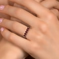 thumbnail image 4 of Gem Stone King 925 Silver and 10K Yellow Gold Red Rhodolite Garnet Engagement Ring for Women | 1.10 Cttw | Round 3.5MM | Gemstone January Birthstone | Size 6, 4 of 6
