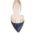 thumbnail image 3 of Cecelia New York Min Ballet Flats Navy White Clear Chic Pointy Embellished Shoe (NAVY ALABASTER, 5.5), 3 of 4