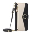 thumbnail image 2 of For Samsung Galaxy S26 5G Wallet Phone Case, Crossbody Leather Flip Cover with Card Slots Zipper Pocket, Circular Buckle, Detachable Wrist & Shoulder Strap hockproof Full Body Protective Cover,Black, 2 of 12