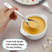 ReaNea Toddler Utensils Stainless Steel Kids Silverware Set Toddler Forks, Baby Spoons and Knife 4 Pieces