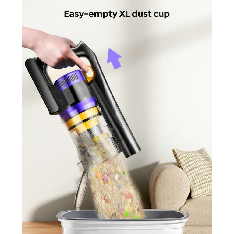 Laresar Cordless Vacuum, 550W 55Kpa Suction, Green Laser Brush