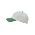 thumbnail image 3 of NYFASHION101 Unisex Adjustable 6-Panel Low-Profile Baseball Cap LOW100- Washed White/Green, 3 of 4