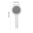 thumbnail image 3 of Ovzne Pet Comb 19.58.14Cm/7.683.191.57In - Stainless Steel Needle Grooming Tool, Portable One-Click Self-Cleaning Brush For Hair Removal, Blue (5 Colors Available), 3 of 6