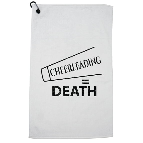 Cheerleading = Death Golf Towel with Carabiner Clip
