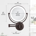 thumbnail image 2 of Zadro LED Wall Mounted Makeup Mirror w/ Magnification & Extendable Arm, 2 of 9