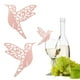 thumbnail image 3 of 50 Uds. Tarjeta de Copa de Vino con Forma de pájaro, Tarjeta de Copa de Vino con patrón Hueco para decoración de Mesa de Copa de Vino de Boda(Rosa), 3 of 7