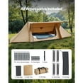 thumbnail image 3 of KFFKFF Camping Hot Tent, Lightweight Bushcraft Tent with Stove Jack & 2 Tarp Poles, Waterproof Winter Hot Tents Shelters, Portable 4 Season Tents, 3 of 9