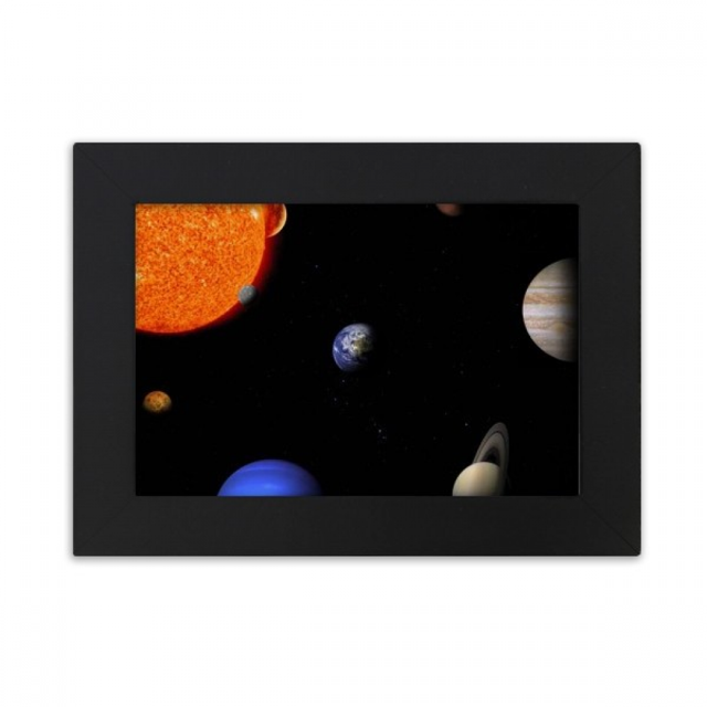 Planet Red Blue Dark Night Sky Desktop Photo Frame Ornaments Picture Art Painting