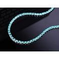 thumbnail image 4 of Blue Paraiba Tourmaline Tennis Wedding Necklace Anniversary Gift For Wife Silver Bridal Jewelry women, 4 of 4