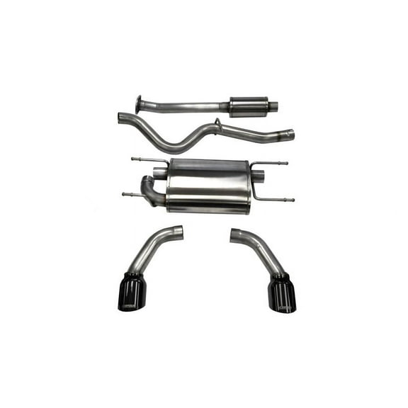 Corsa 12-14 Scion FRS / Subaru BRZ Black Tip Sport Cat-Back Exhaust