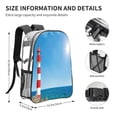 thumbnail image 4 of Sikiie Red And White Lighthouse Clear Backpack, Transparent Bookbag for School for Women Men, Capacity Clear Bag for College, Travel, 4 of 7