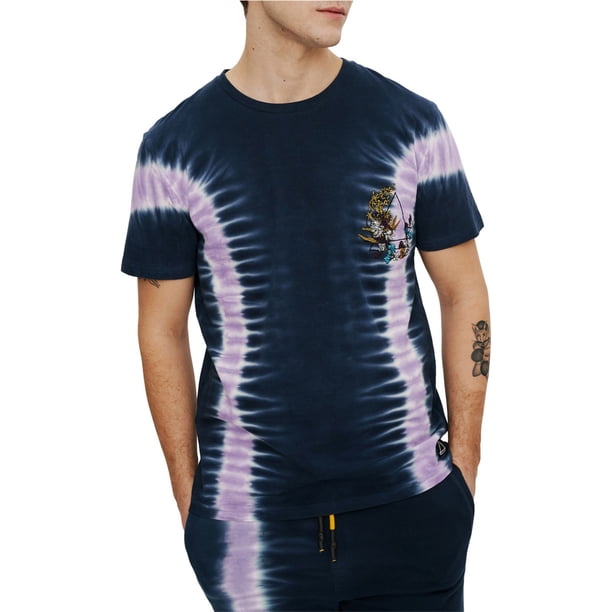 Camiseta con adornos bordados Elevenparis para hombre violeta L