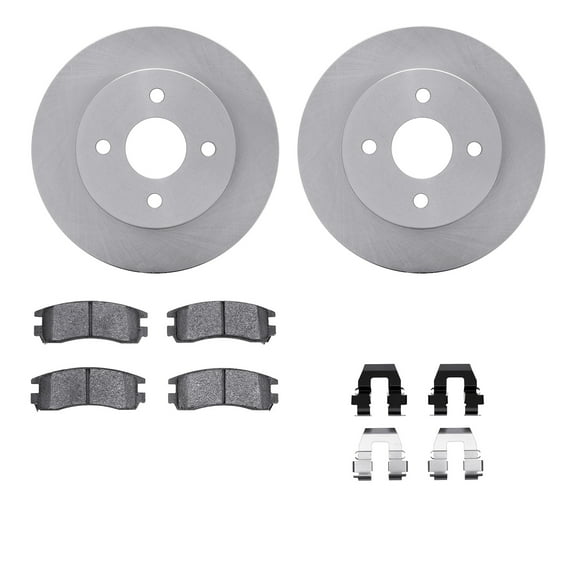 Dynamic Friction Company Rear Brake Rotors with 5000 Advanced Brake Pads includes Hardware 6512-53010