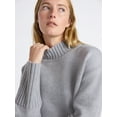 thumbnail image 4 of Free Assembly Women's Mock Neck Pullover Sweater with Tall Cuffs, Midweight, Sizes XS-XXL, 4 of 5