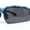 Blue - Black, variant on Polarized Xloop Camo Print Wrap Half Rim Baseball Sport Plastic Sunglasses Blue