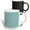 Multicolor, variant on 3drose, Elegant Turquoise and White Moroccan Diamond Shapes Pattern, 11oz Two-tone Green Mug